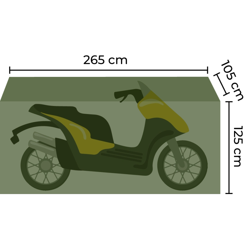 Copertura scooter TITANIUMÂ® L256 x P105 x A125 cm
