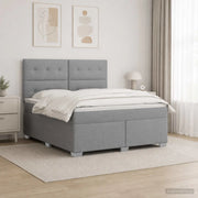 Letto box spring con materasso Grigio Chiaro 160 x 200 cm 3454908