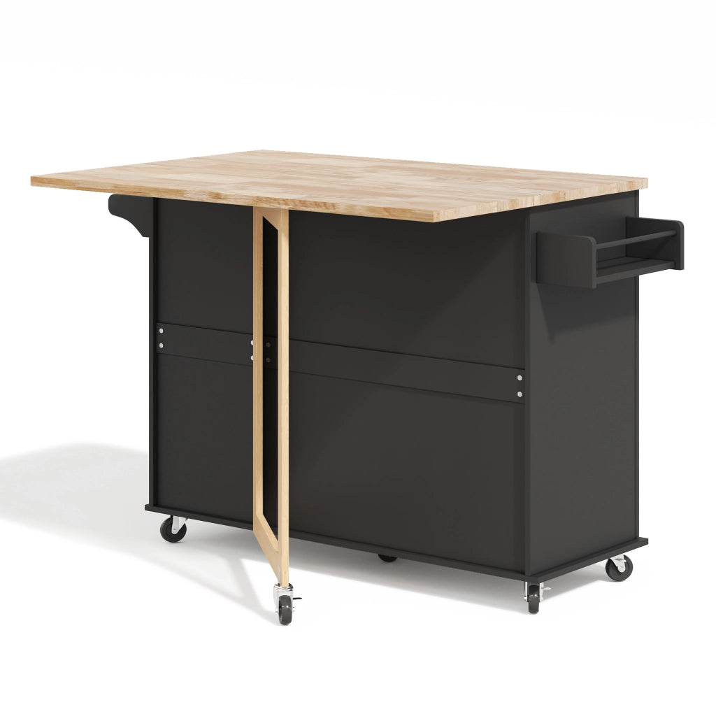 CREDENZA DA CUCINA PIEGHEVOLE 137x43(76)x92 CM NERA IN MDF