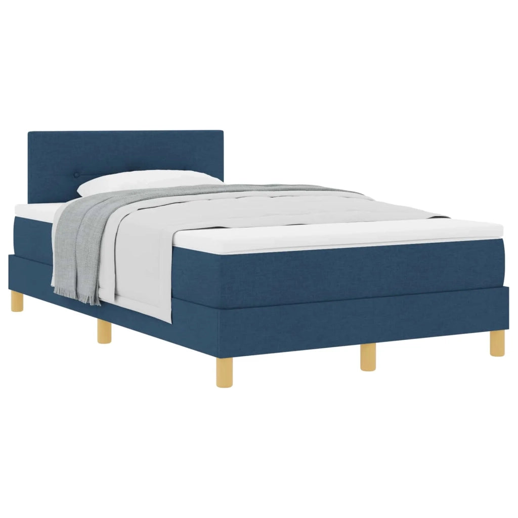 Letto a molle con cuscino con testiera Blu 120 x 190 cm Tessuto 3338908