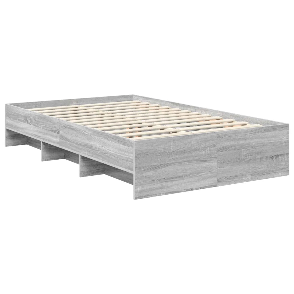 Struttura del letto con testiera Grigio Sonoma 120 x 123 cm 3408870