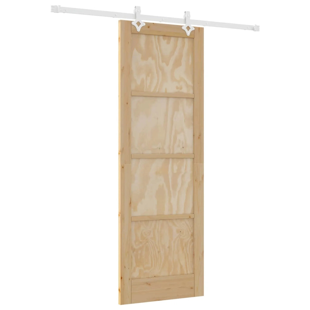 Porta scorrevole Naturale e Bianco 73,5 x 211 cm 3445522