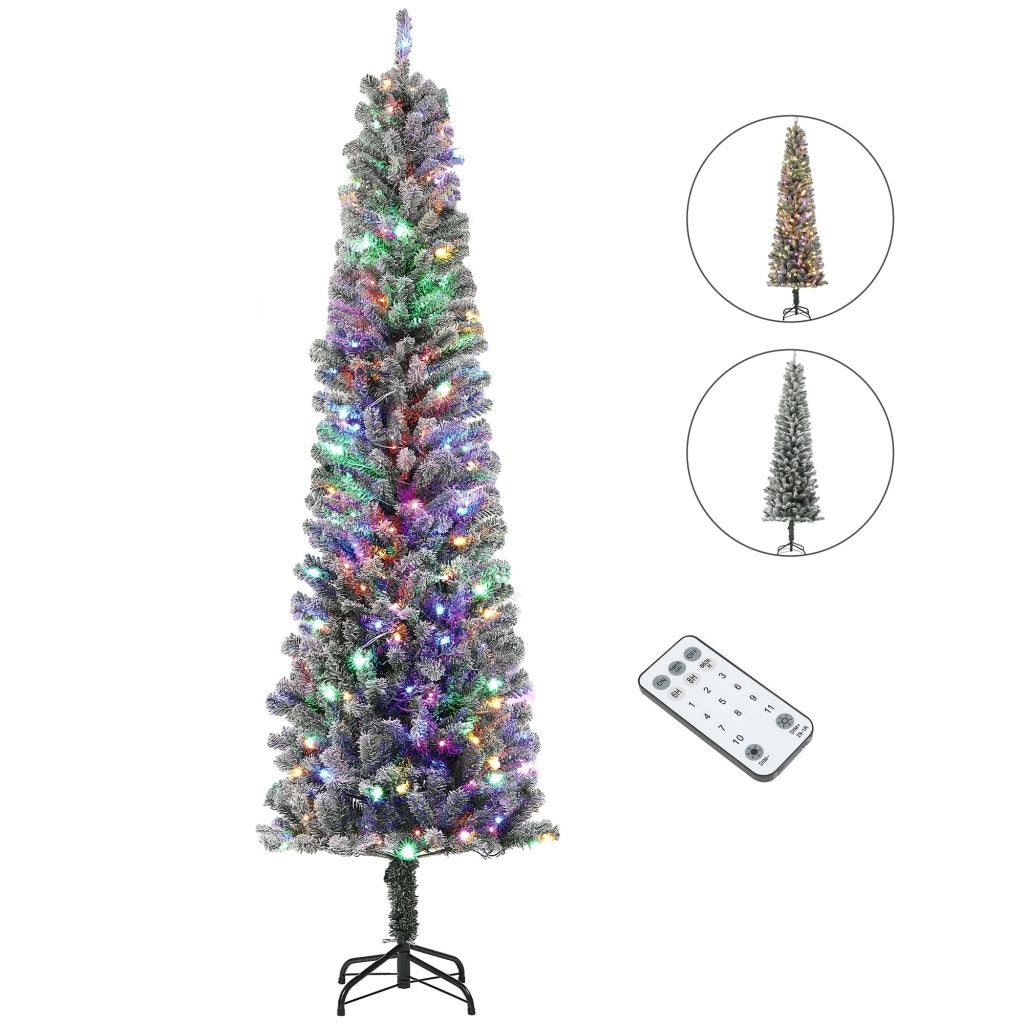Albero di Natale Artificiale ¨C Minimal ¨C 225 cm Verde con 220 Luci LED