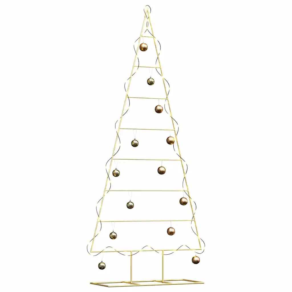 Albero di Natale in metallo con supporto Oro 181 cm 42019167