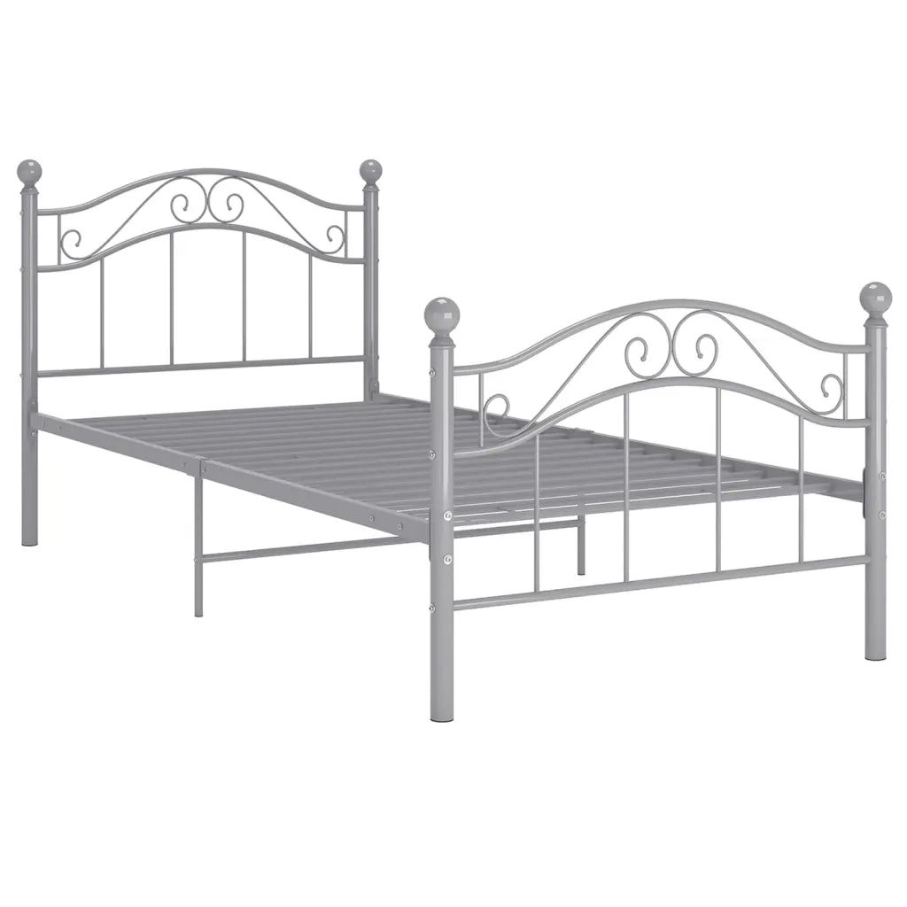 Giroletto-Struttura Letto Grigio in Metallo 90x200 cm 925676