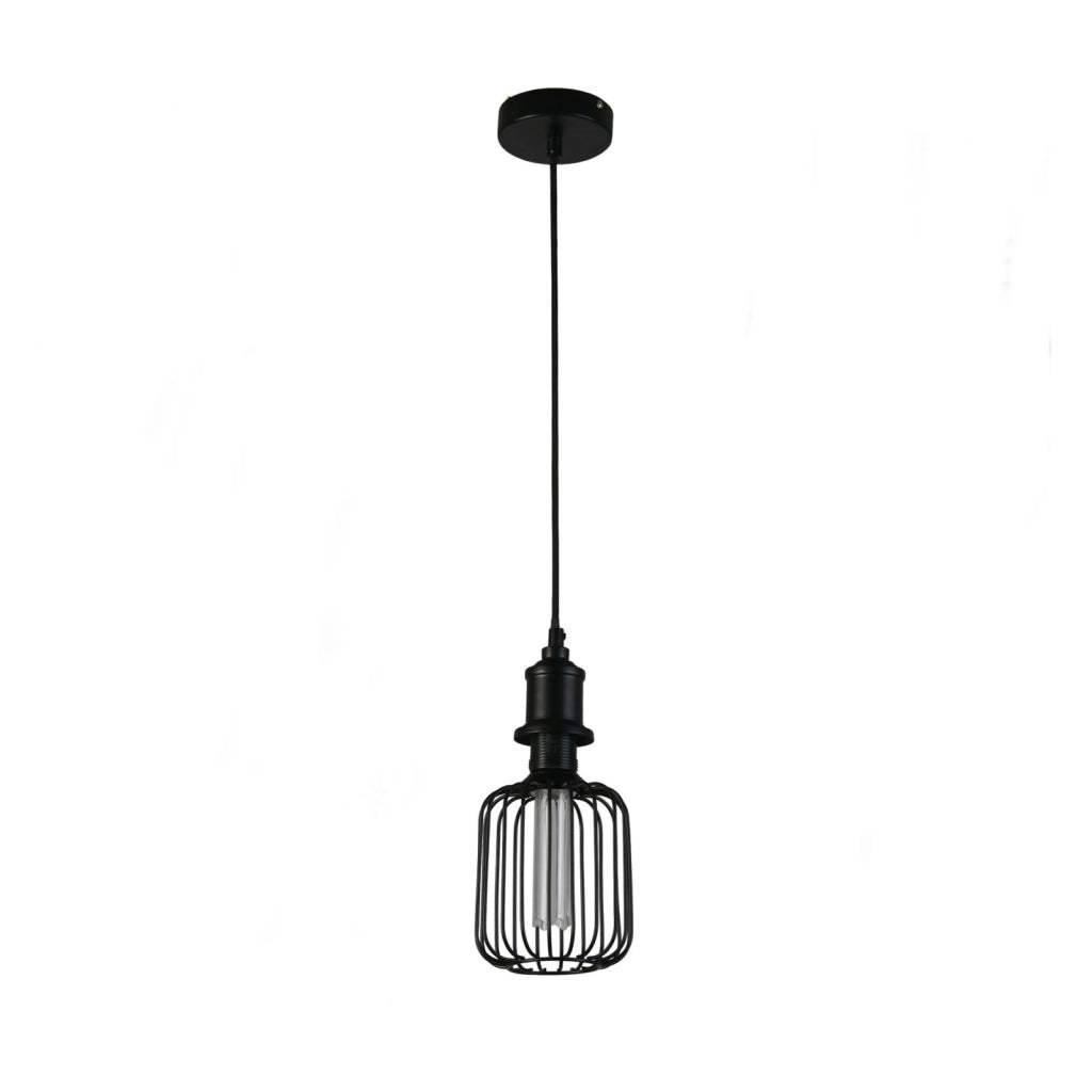 Lampada a tamburo - Metallo nero