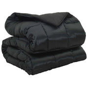 Piumone | Duvet Invernale Nero 140 x 220 cm Satin e Micropile