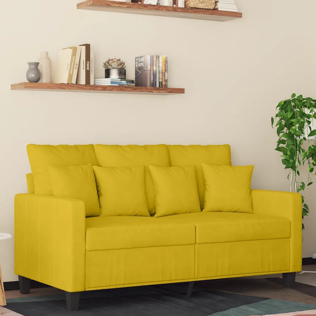 Divano a 2 Posti-Sofa 2 Posti giallo 120 cm in Velluto 145970