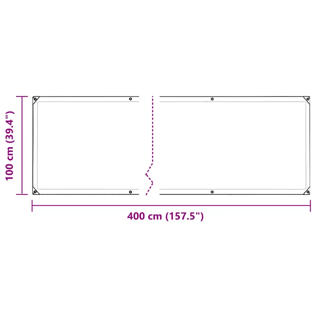 Copertura per Piante con Occhielli 1x4 m in PVC 3308711