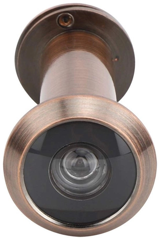 Portale di sicurezza con visore a 220 gradi - Anti furto - Adatto per diametro di apertura 0,6-0,9 pollici - Montaggio a sbalzo - Lunghezza 6 cm - Colore rosso bronzo - Portale di osservazione