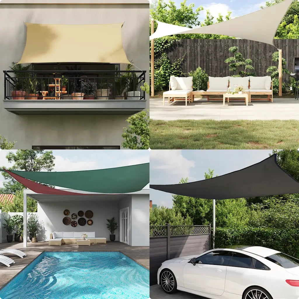 Parasole a Vela Oxford Rettangolare 6x8 m Rosso 135663