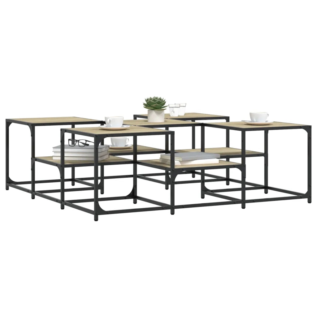 Tavolino Salotto Rovere Sonoma 121x121x40 cm Legno Multistrato 839069