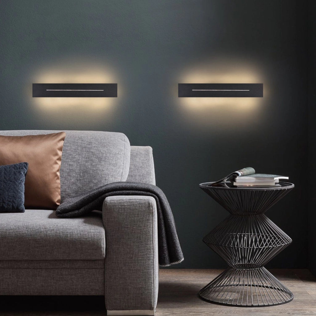 ZMH Applique LED per interni nera 30cm 60cm 100cm