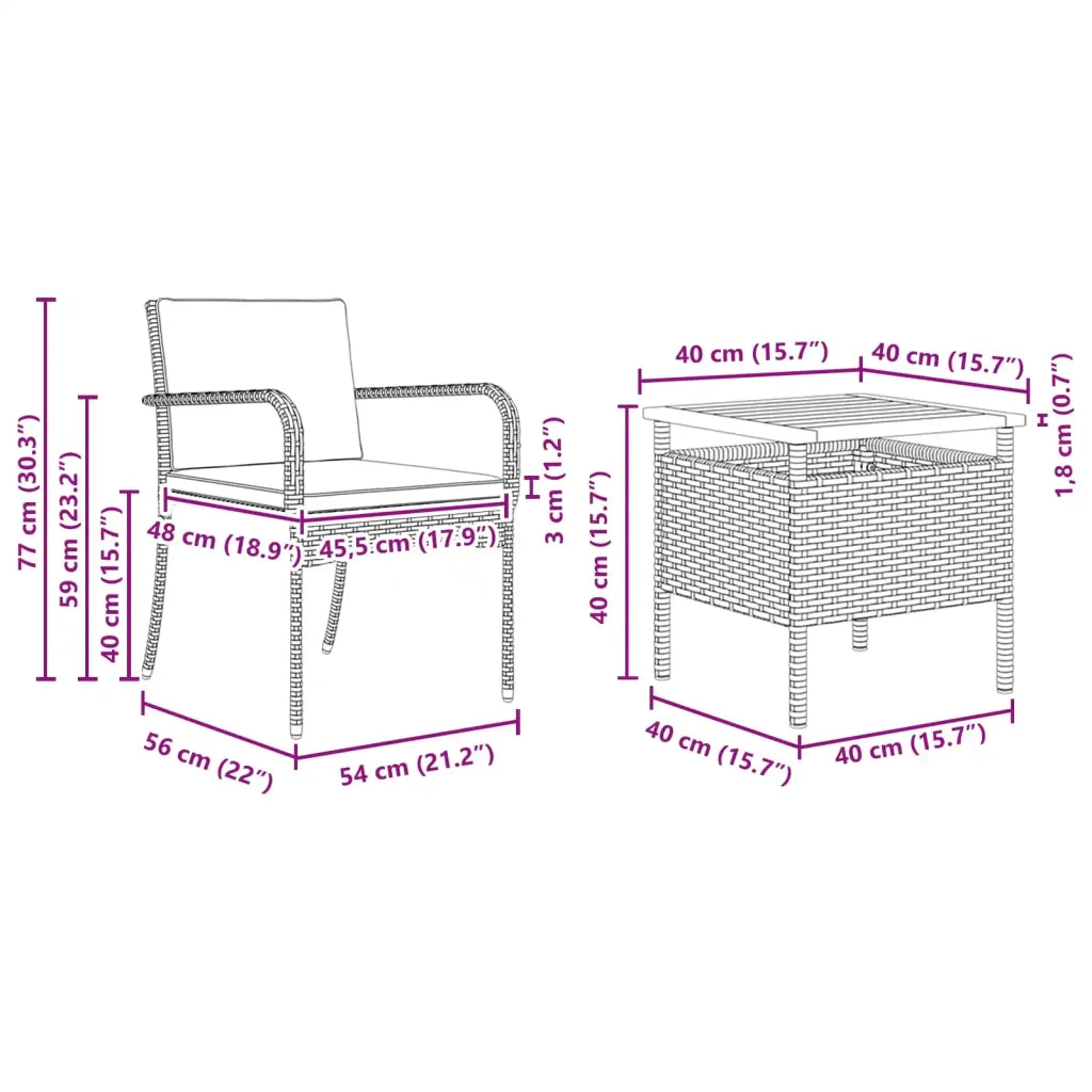 Set da giardino con cuscino acciaio 42025113