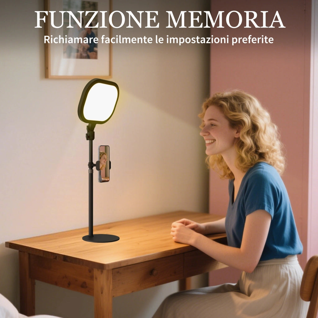 Lampada da Scrivania LED con Supporto per Telefono ¨C Minimal ¨C Nero