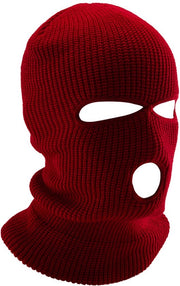 Maschera da sci per il viso a tre gocce, unisex, colore rosso scuro.