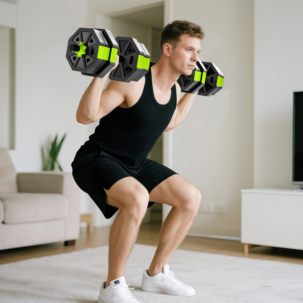 Set di manubri regolabili 20 kg ¨C Minimal ¨C per casa e palestra