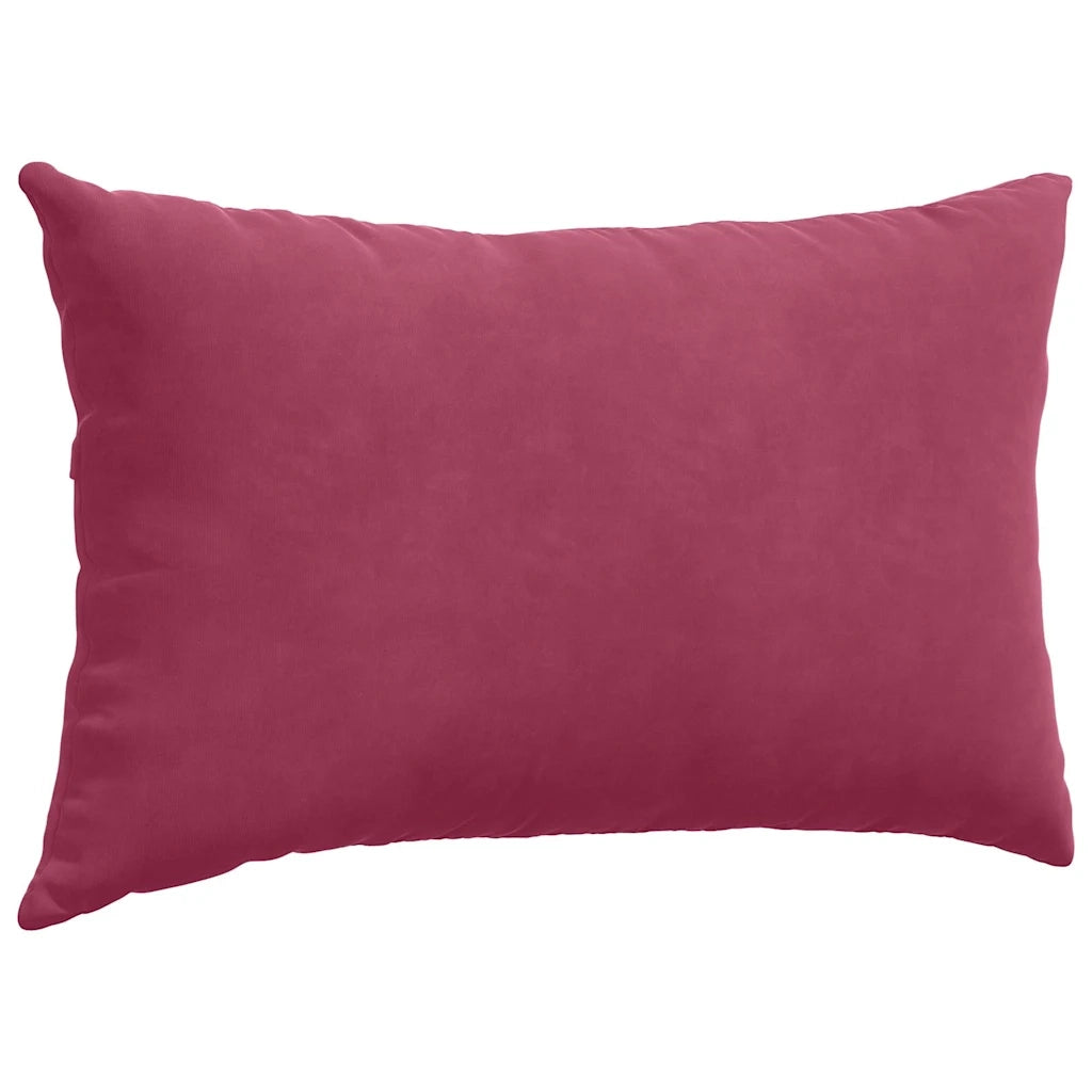 Cuscini da Divano 2 pz-Set di 2 Cuscini per Sofa Rosso vino 50 x 30 cm Tessuto in Cords