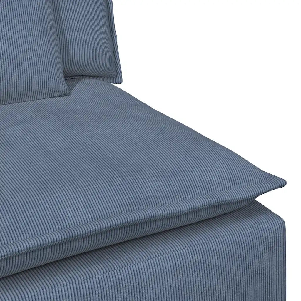 Modulo Centrale Divano Modulare con Cuscini Blu 100 cm 282616