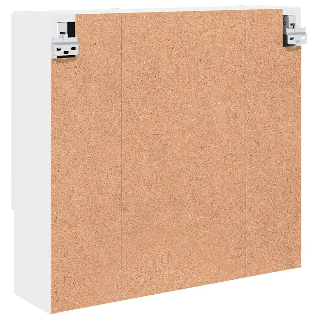Mobiletto per specchio con porta Bianco Lucido 59 x 17 x 55 cm 883368