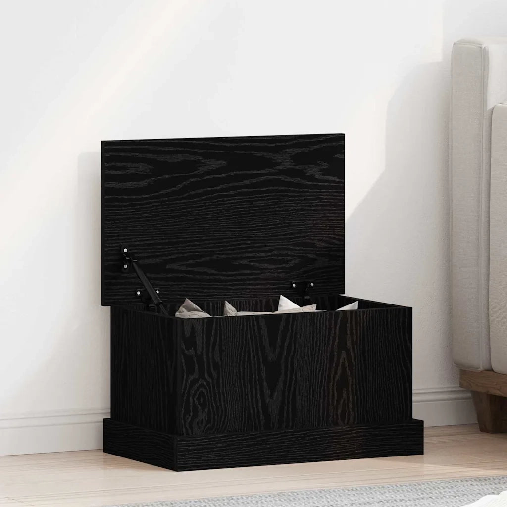 Scatola di Stoccaggio Rovere nero 50 x 30 x 28 cm 862825