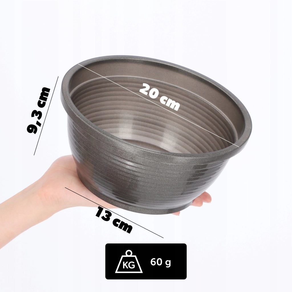 Vaso da fiori in plastica KADAX per cimitero, ideale per crisantemi, 20 cm.