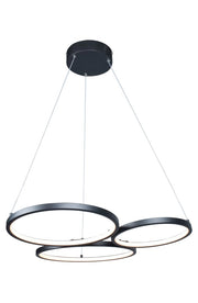 Lampadario LED nero moderno 3 anelli 38W Rabalux Formand
