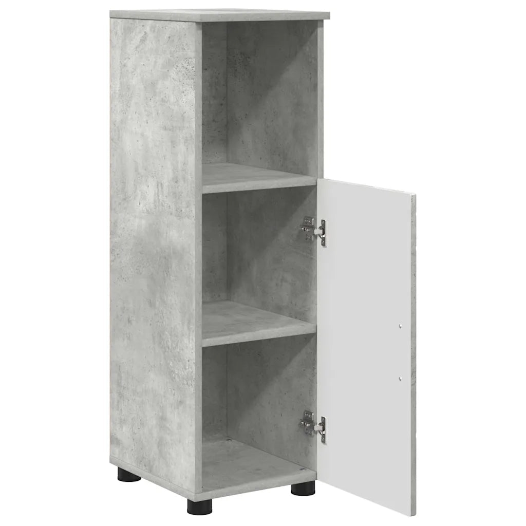 Set di mobili per il bagno con porta 3 pcs Grigio cemento