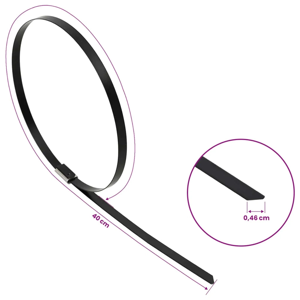 Fascetta per Cavi 25 pz 4,6 x 400 mm Nero 42029309