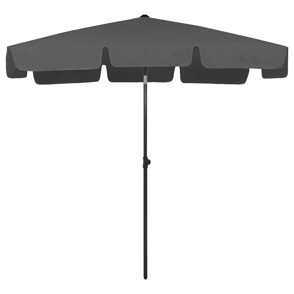 Ombrellone da Spiaggia-Ombrellone da mare Antracite 200x125 cm