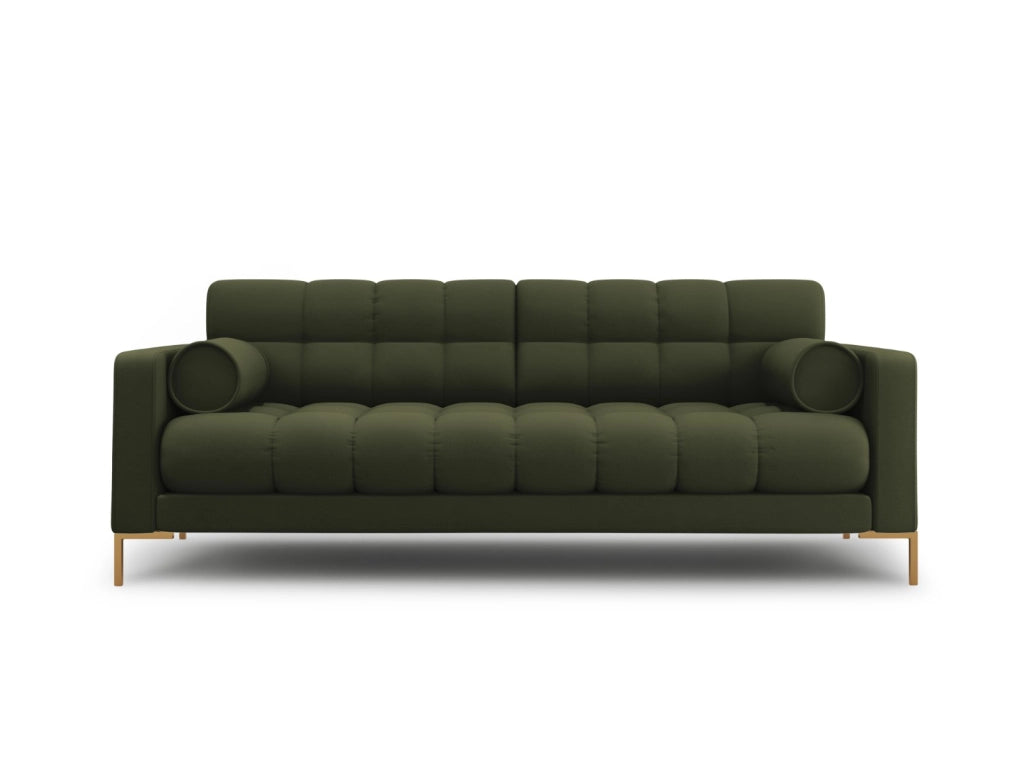 Cosmopolitan Design - Divano "Bali" 4 posti in tessuto strutturato verde 