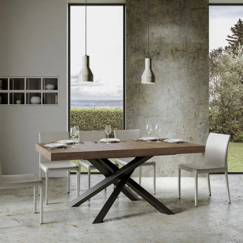 Tavolo Allungabile 120-224x90x77 cm Volantis Noce
