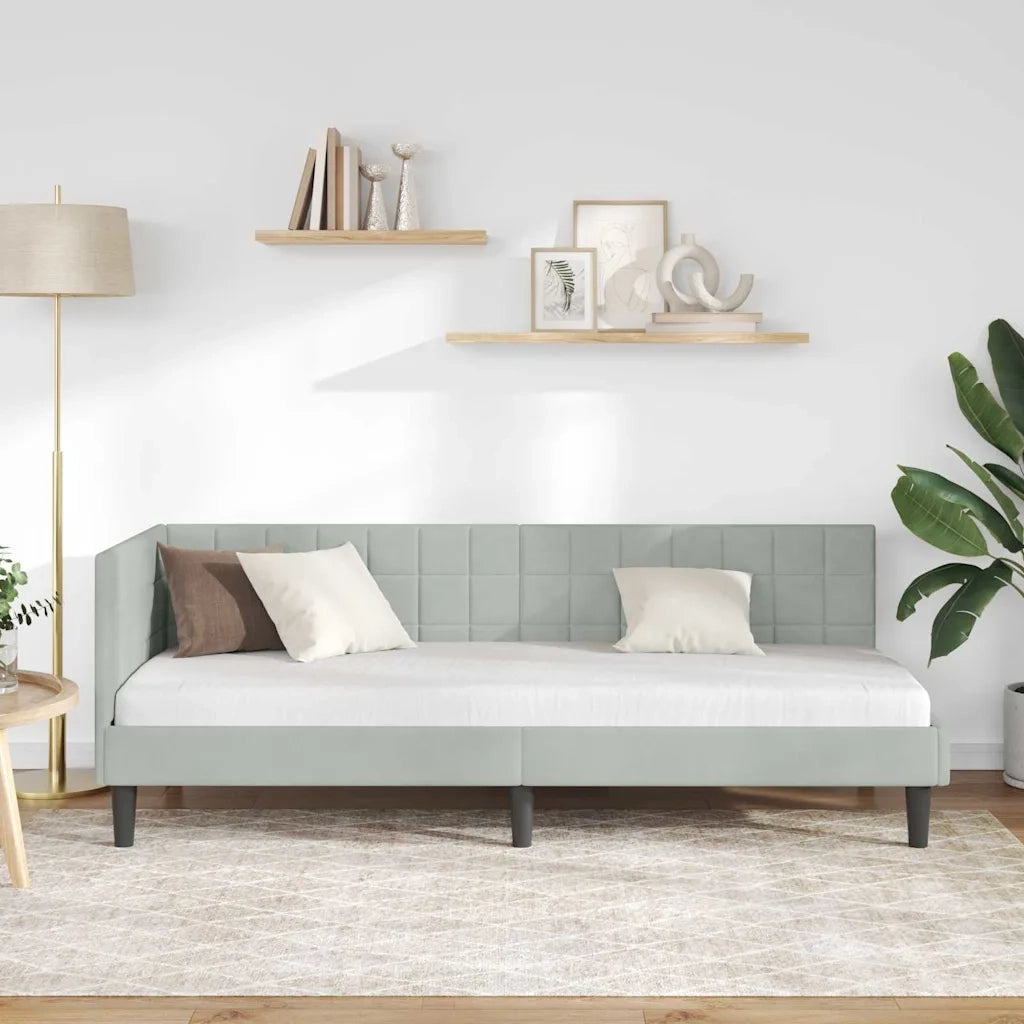 Cornice del letto ad angolo Grigio chiaro 80 cm x 200 cm 42016408