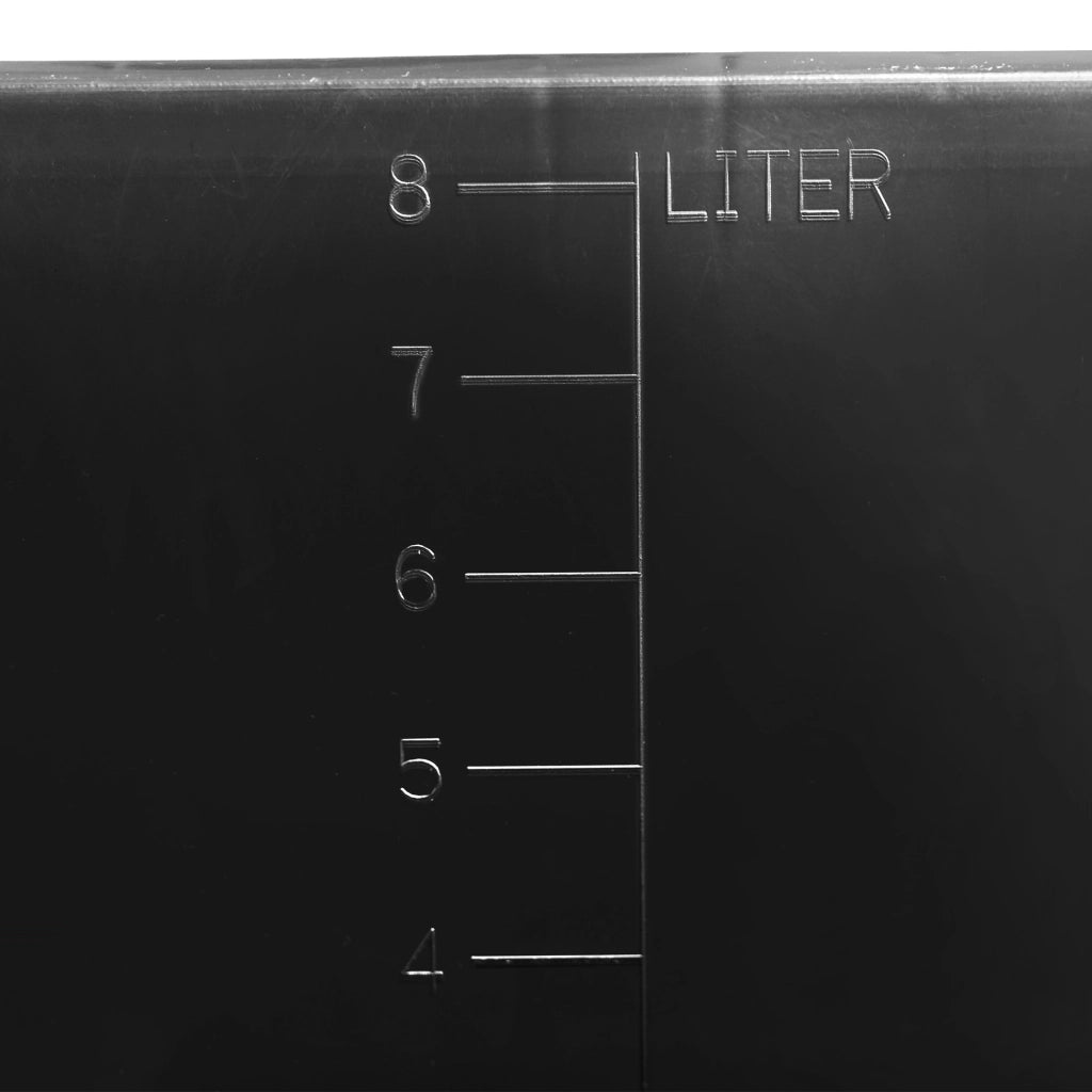 Secchio per vernice KADAX da 8 litri, rettangolare, in plastica, con manico.