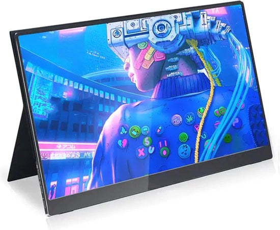 Monitor Portatile - Full HD - Ideale per Lavoro, Gioco e Multimedialità