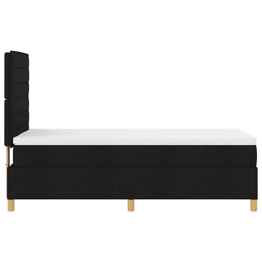 Letto a molle con materasso Nero 90 x 190 cm Tessuto 3339506