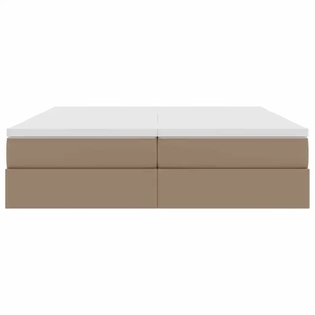 Letto con contenitore e materasso Cappuccino 200 x 200 cm 3370348