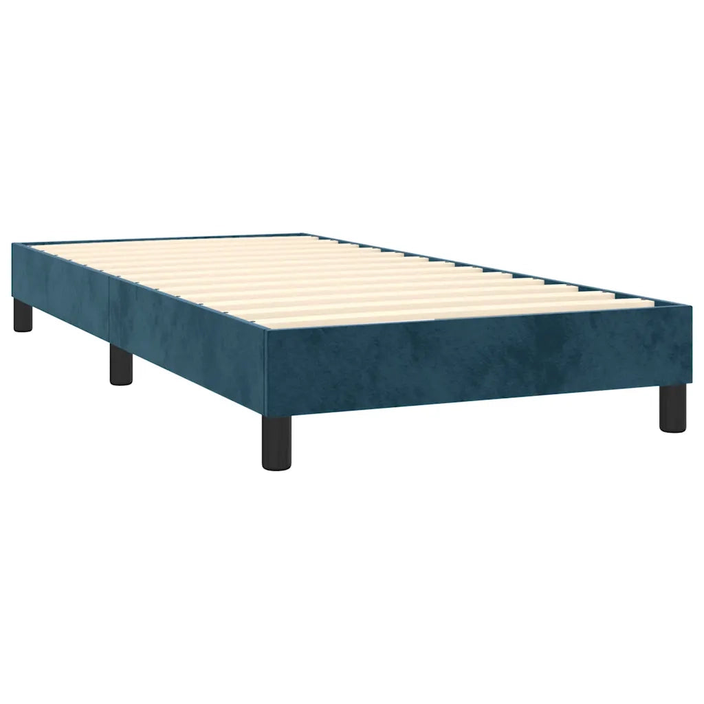 Letto a Molle con Materasso e LED Blu Scuro 100x200 cm 3134631