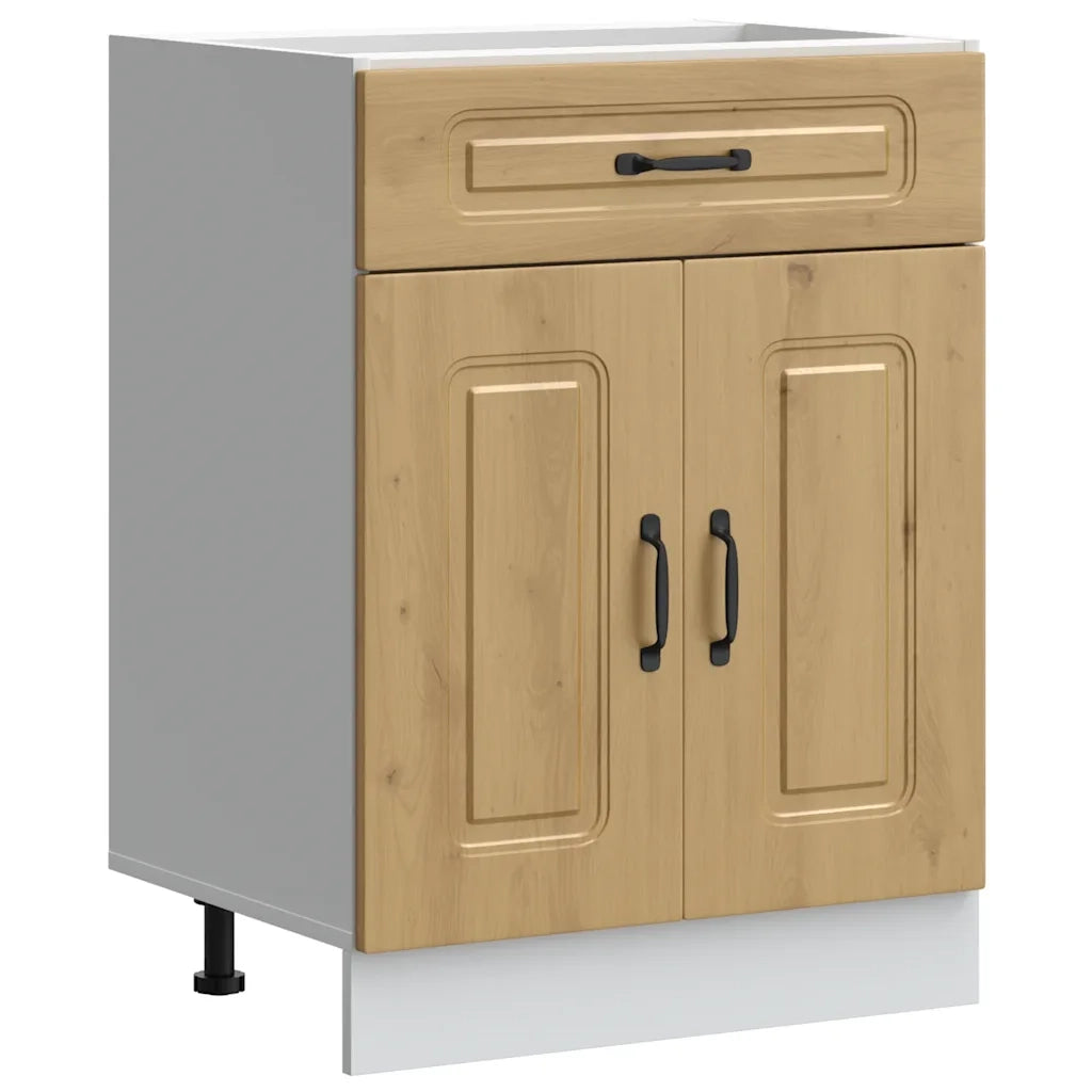 Pensile da cucina | Base da Cucina Kalmar Rovere Artigianale in Legno Multistrato