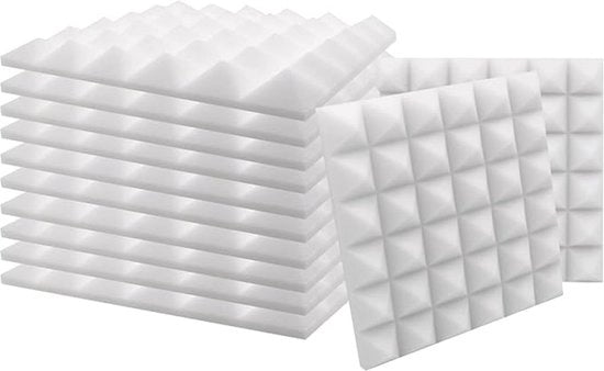 Pannelli di isolamento acustico assorbenti per casa e ufficio 12 pezzi | 30x30x2,5cm