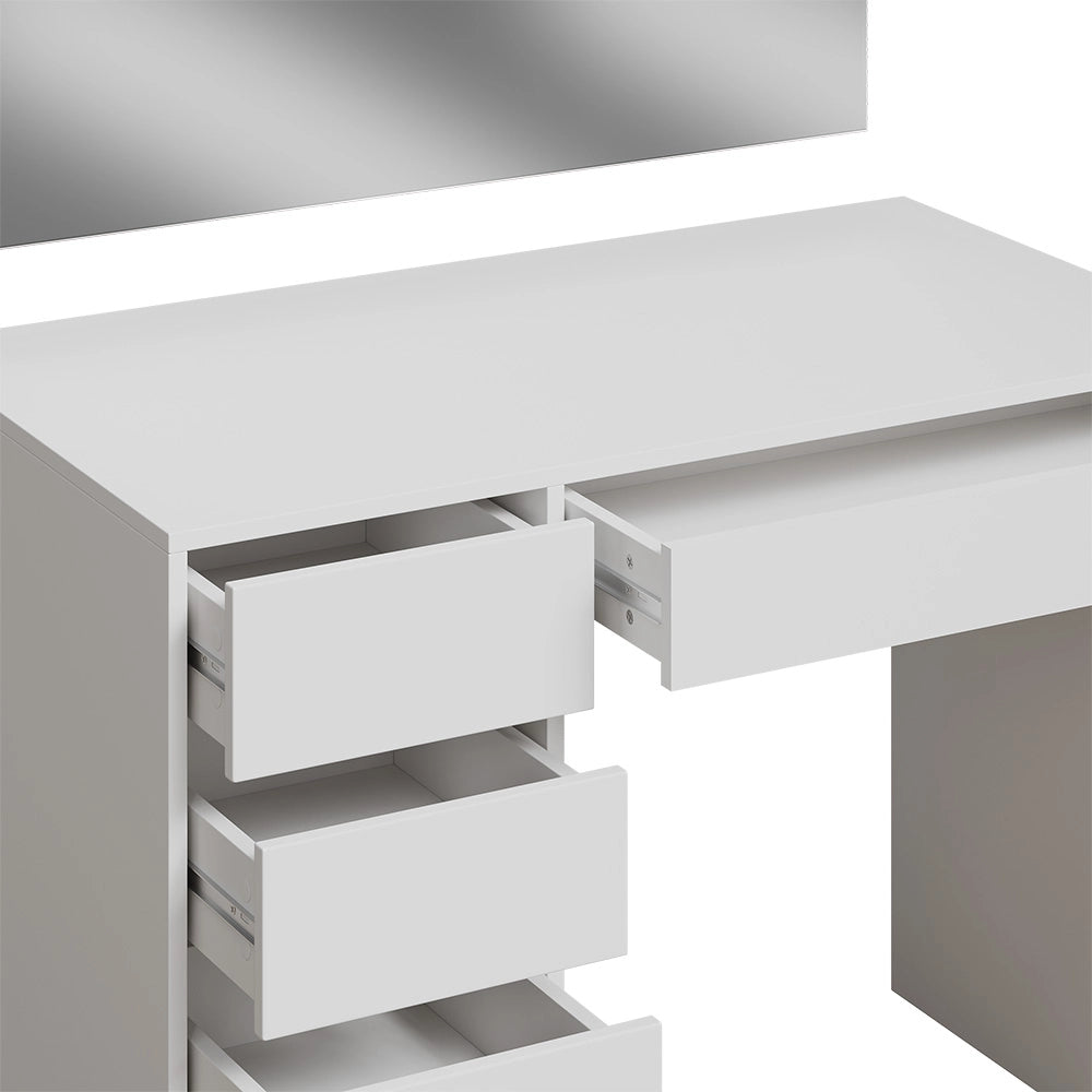 Vicco Tavolo da toeletta Bianco 100 cm con 5 cassetti