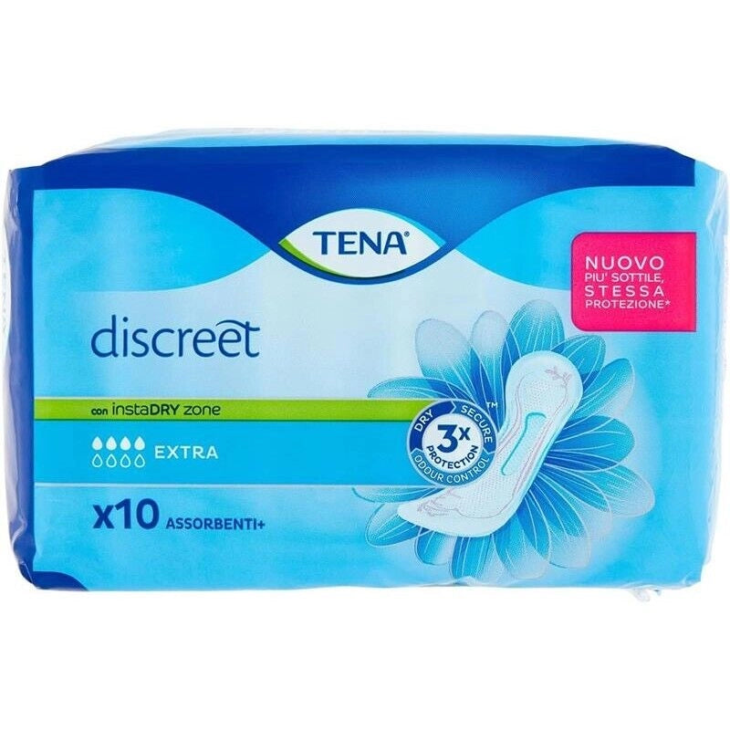 TENA DISCREET EXTRA ASSORBENTI IN CONFEZIONE DA 10 PEZZI
