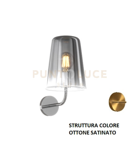 APPLIQUE OTTONE SAT. 1 LUCE CROMO 1164OS-AT-CR