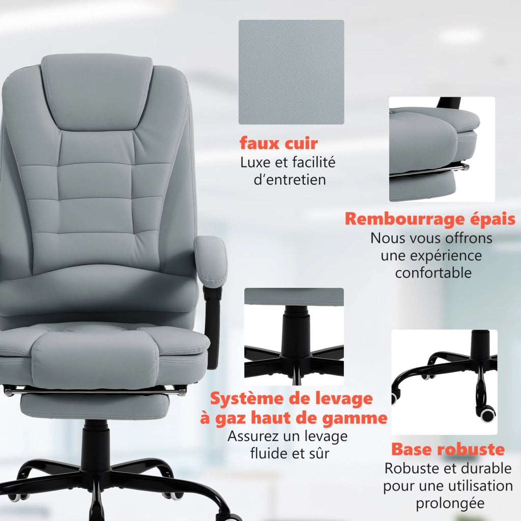 Poltrona massaggiante reclinabile per ufficio ¨C Minimal ¨C Grigio