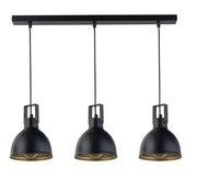 Lampadario loft Mars nero/oro 3xE27 orientabile Sigma