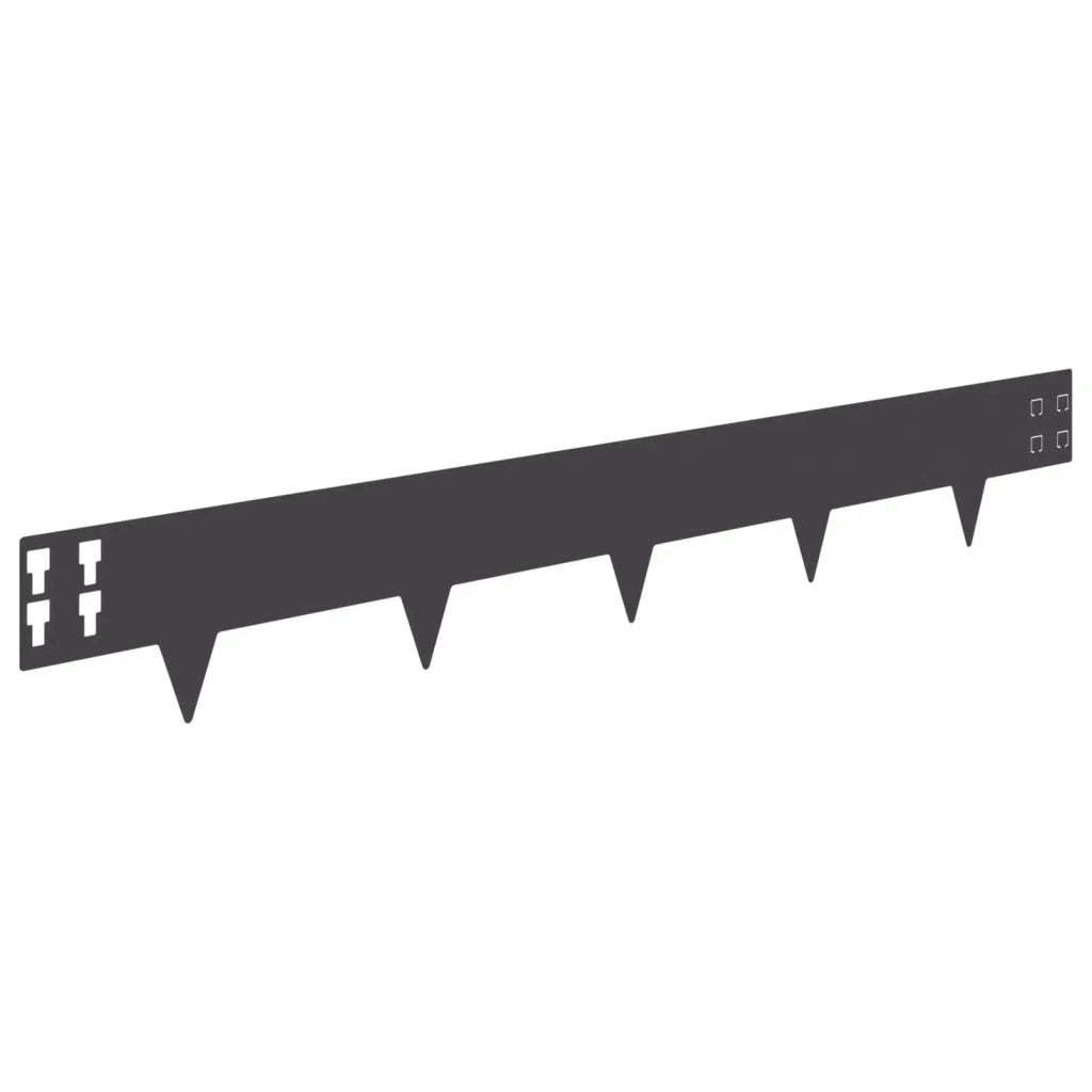 Bordura per Prato 20 pcs 100 x 15 cm Acciaio Nero 8008547