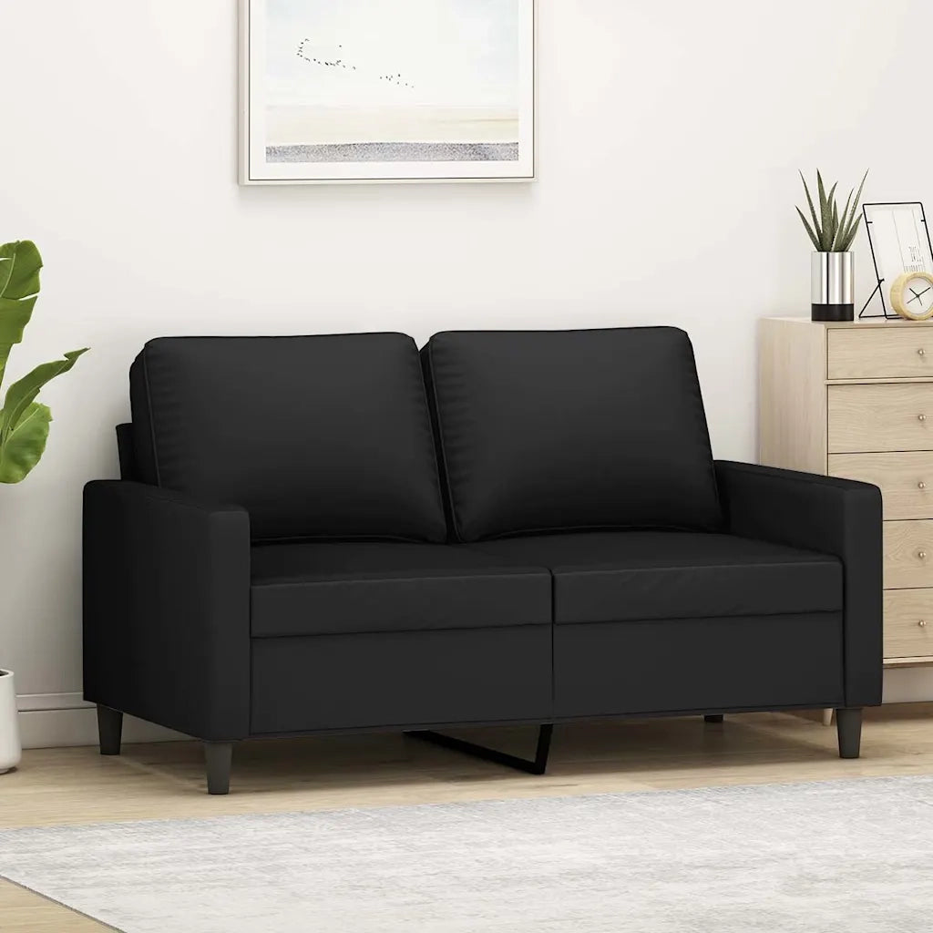 Divano a 2 Posti-Sofa 2 Posti Nero 120 cm in Velluto 895791