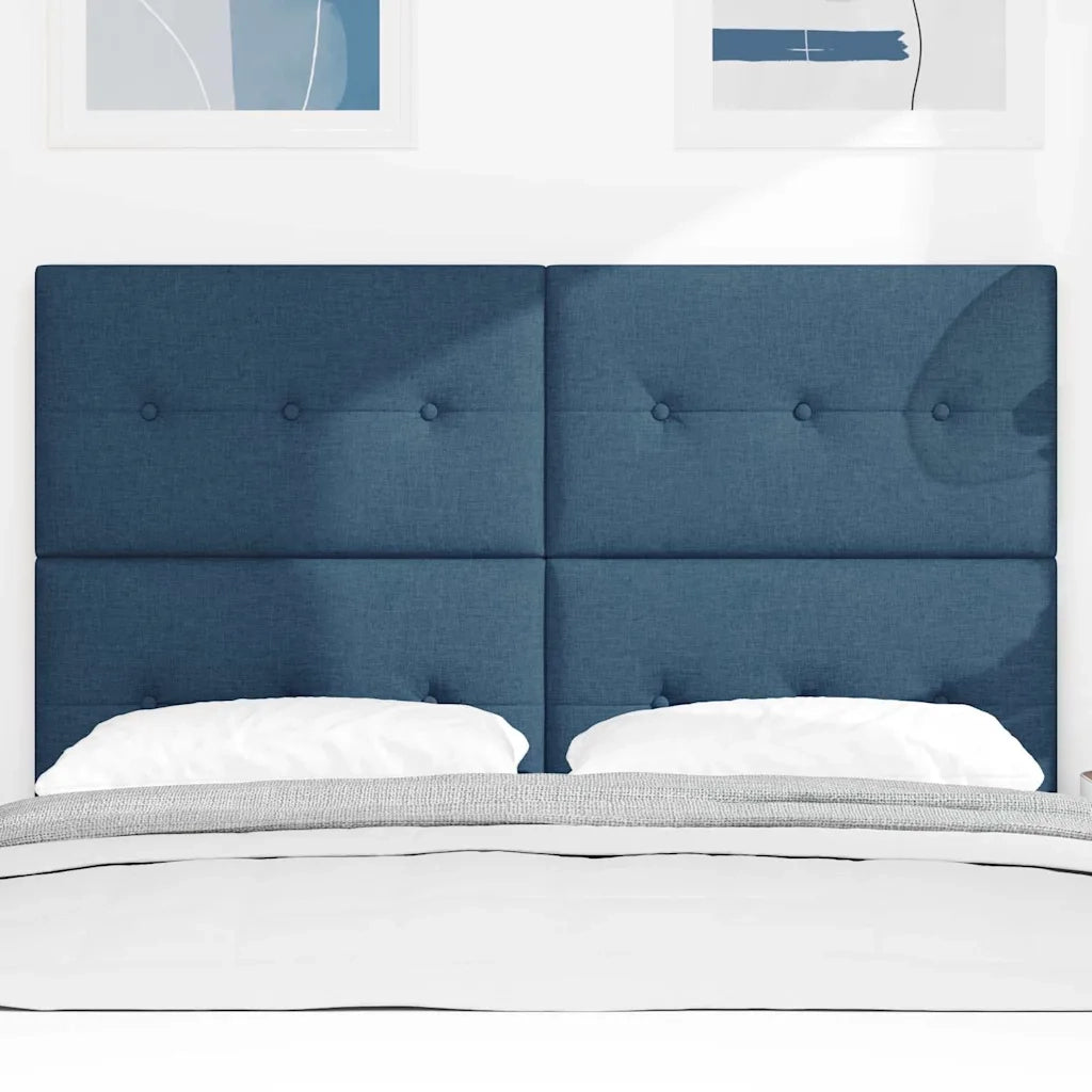 Testiera LED con strisce LED con testiera Blu 144 cm Tessuto 3338429