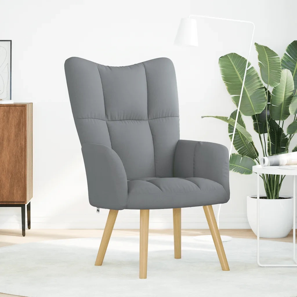 Sedia Relax Grigio Chiaro in Tessuto 4016767