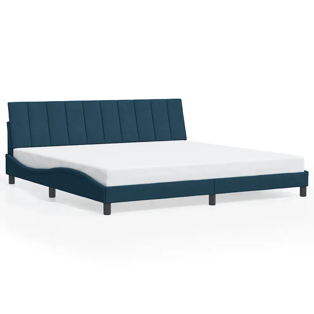 Giroletto senza Materasso Hanko Blu 200x200 cm in Velluto